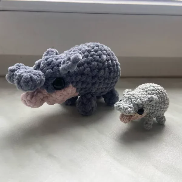 Moo Deng / Hippopotamus Free Crochet Pattern