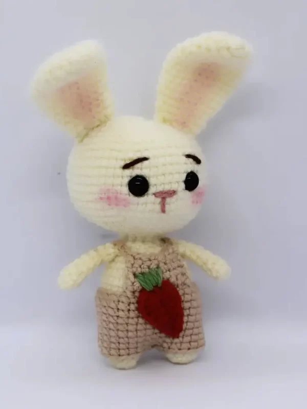 Sweet Bunny in Overalls Free Crochet Pattern