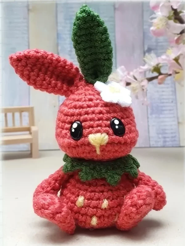 Adorable Strawberry Bunny Free Amigurumi Pattern