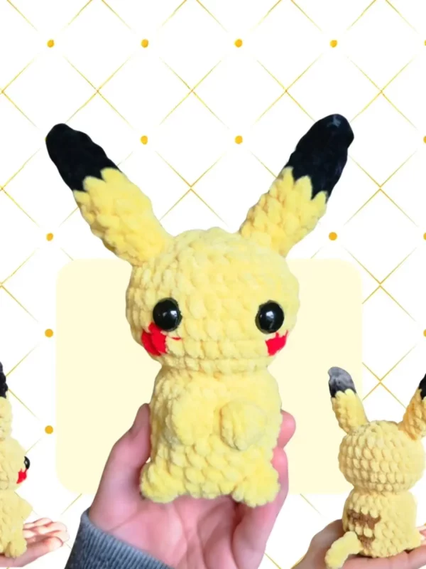 Amigurumi Low Sew Pikachu Free Crochet Pattern