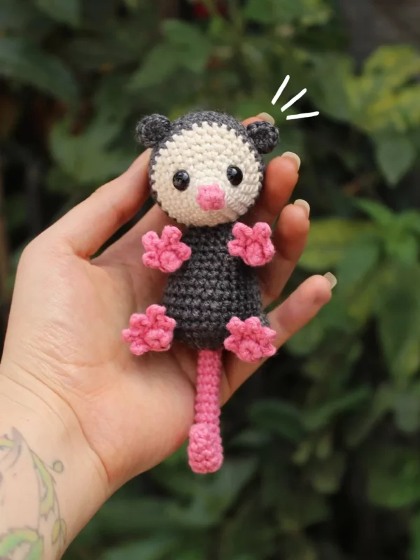 Cute Baby Opossum Free Crochet Pattern