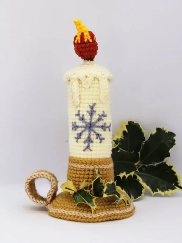 Snowflake Christmas Candle