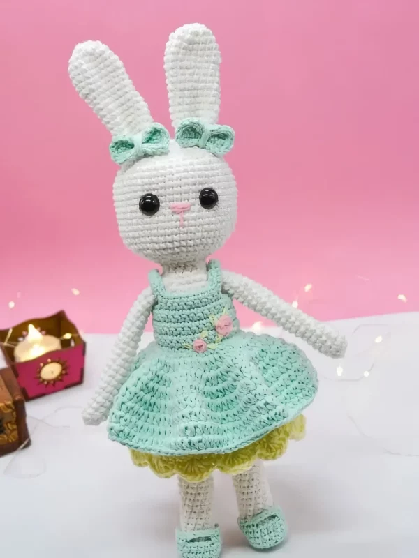 Cute Bunny in Dress Free Crochet Pattern