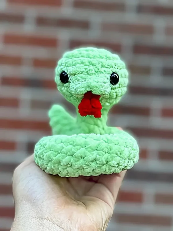 Cute Coiled Amigurumi Snake