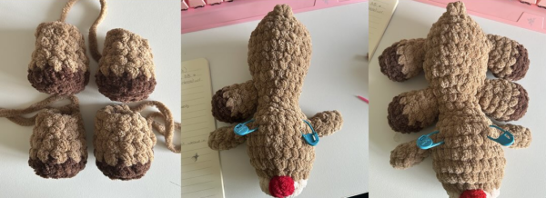 How to sew front and back legs