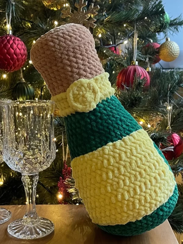 Celebration Champagne Bottle Free Crochet Pattern