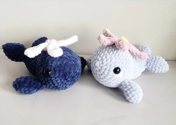 Adorable Whale with Flower Free Crochet Pattern