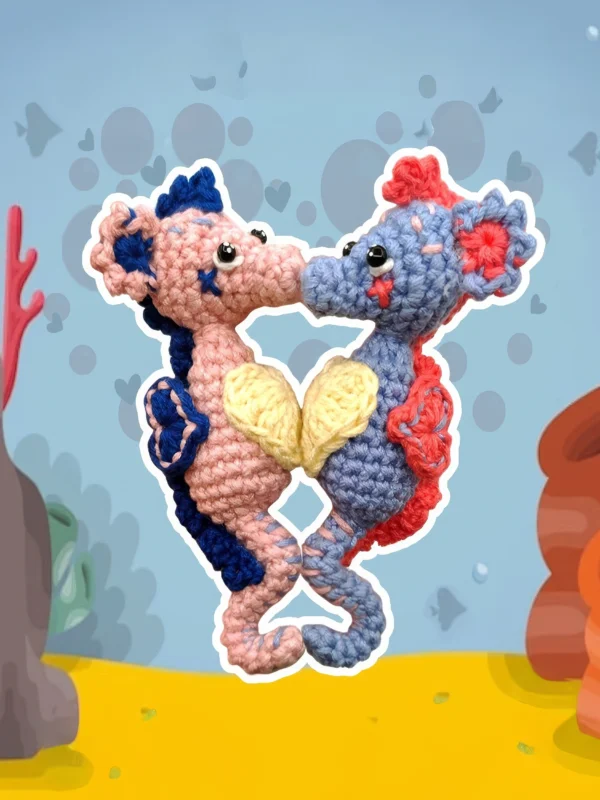 Seahorse Couple Amigurumi Free Crochet Pattern