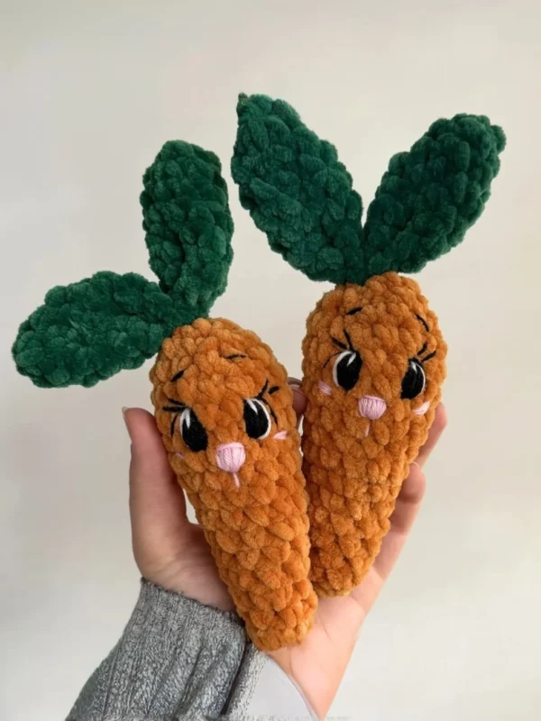 Sweet Carrot Bunny Plushie Free Crochet Pattern