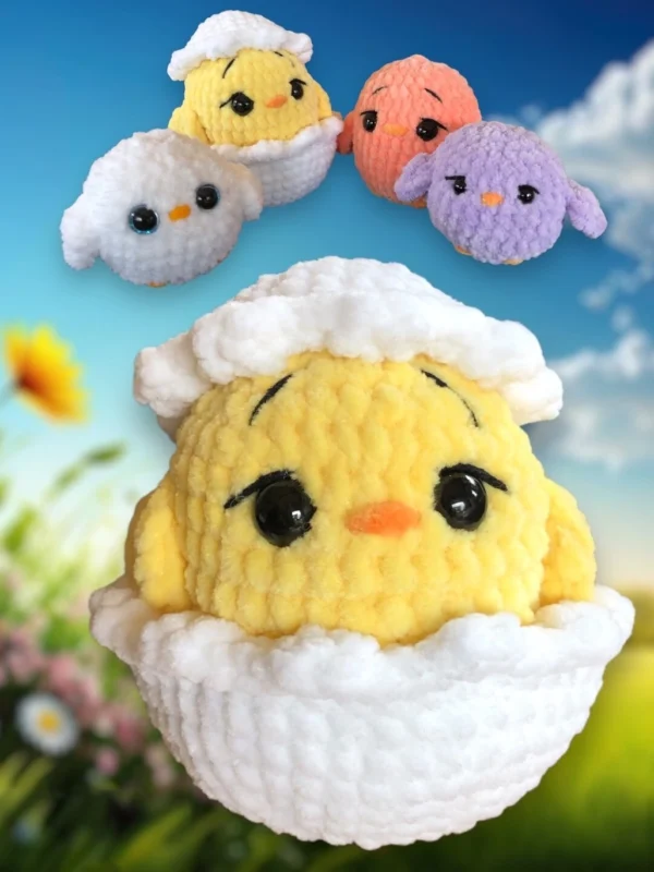 Cute Baby Chick Duo Free Crochet Pattern