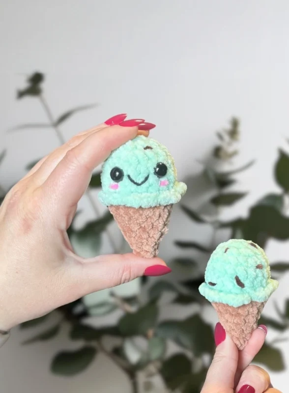 Cute Ice Cream Cone Amigurumi Free Crochet Pattern