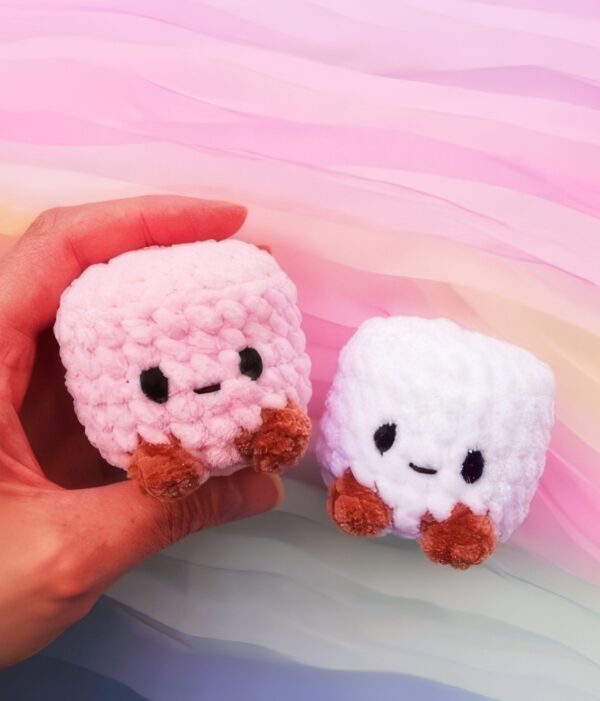 Cute Marshmallow Couple Amigurumi Free Crochet Pattern