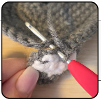 Fasten off and hide the ends