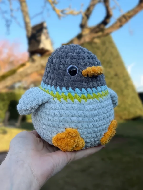 Fluffy Pigeon Plushie Free Crochet Pattern