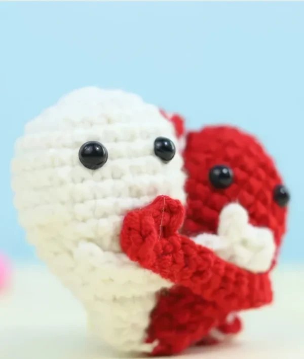 Hugging Hearts Car Mirror Free Crochet Pattern