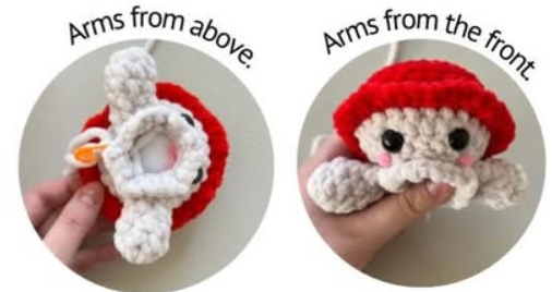 How to attach arms to body.