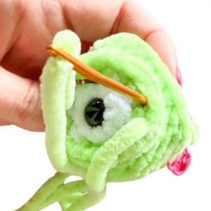 Sew the eyes in place