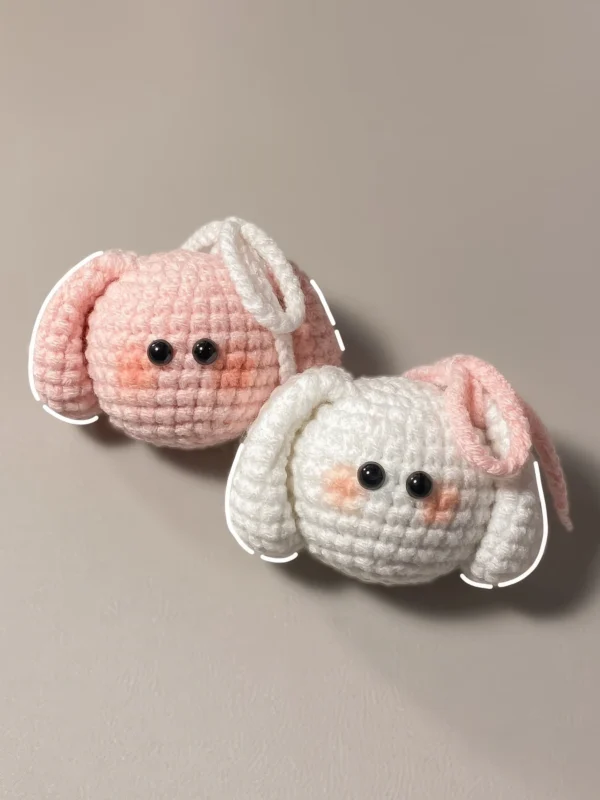Blushing Bunny Keychain Amigurumi Free Pattern