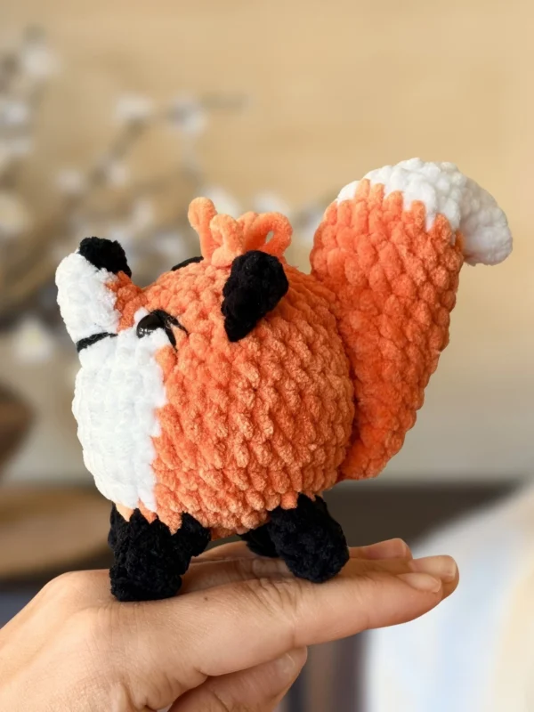 Cheeky Fox with Fluffy Tail Free Crochet Pattern