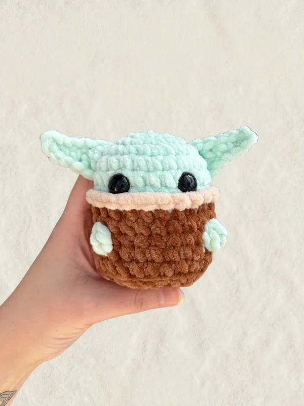 Tiny Grogu in Floating Pod Amigurumi Free Pattern