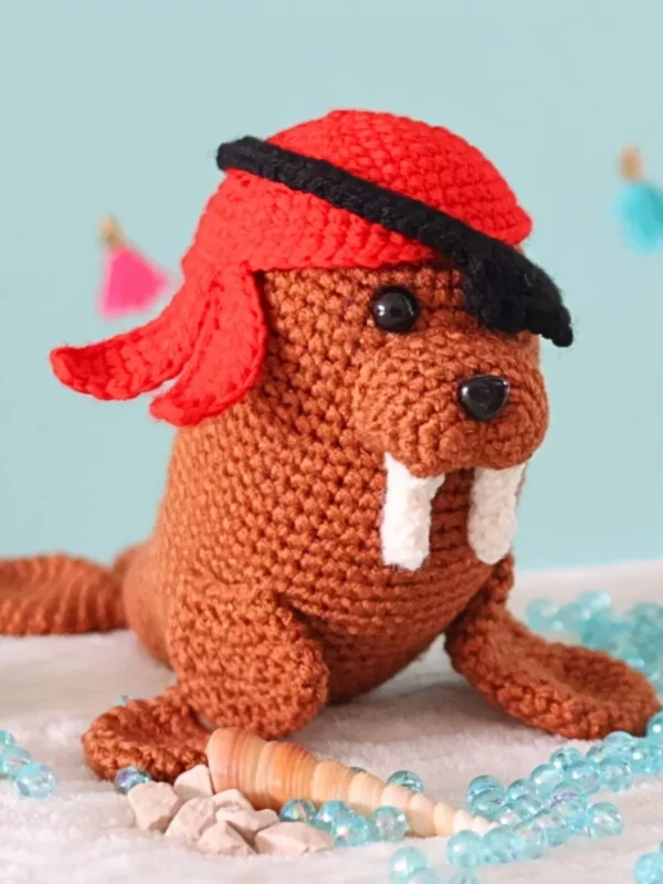 Walrus in a Pirate Hat Amigurumi Free Crochet Pattern
