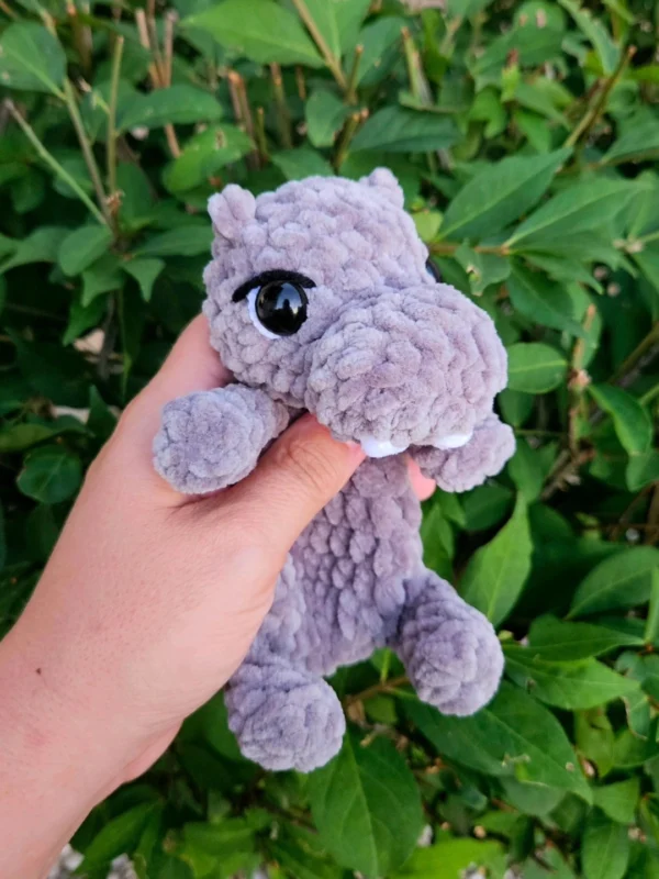 Squishy Little Hippo Snuggler Free Crochet Pattern
