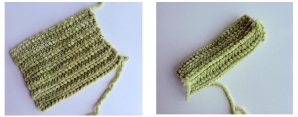 Tie off, leaving a long tail for sewing the cactus to the pot