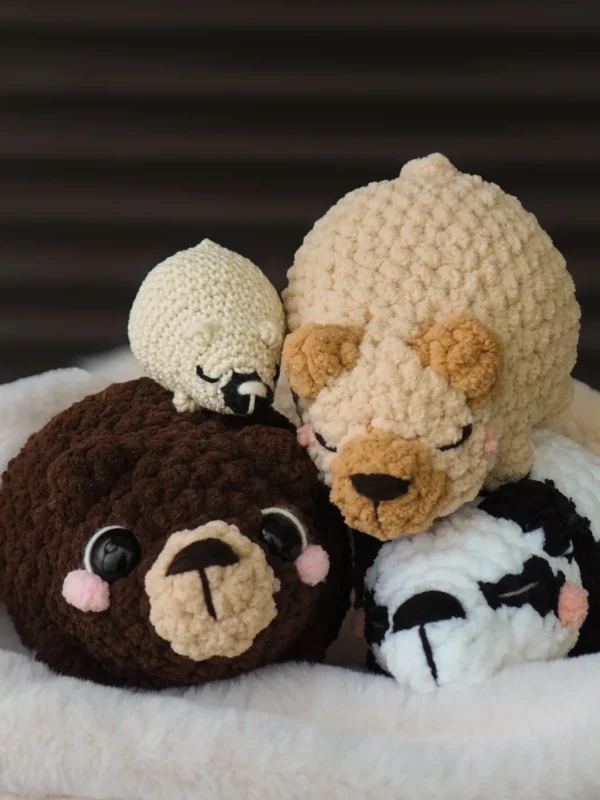 Chonky Sleepy Bear Free Crochet Pattern