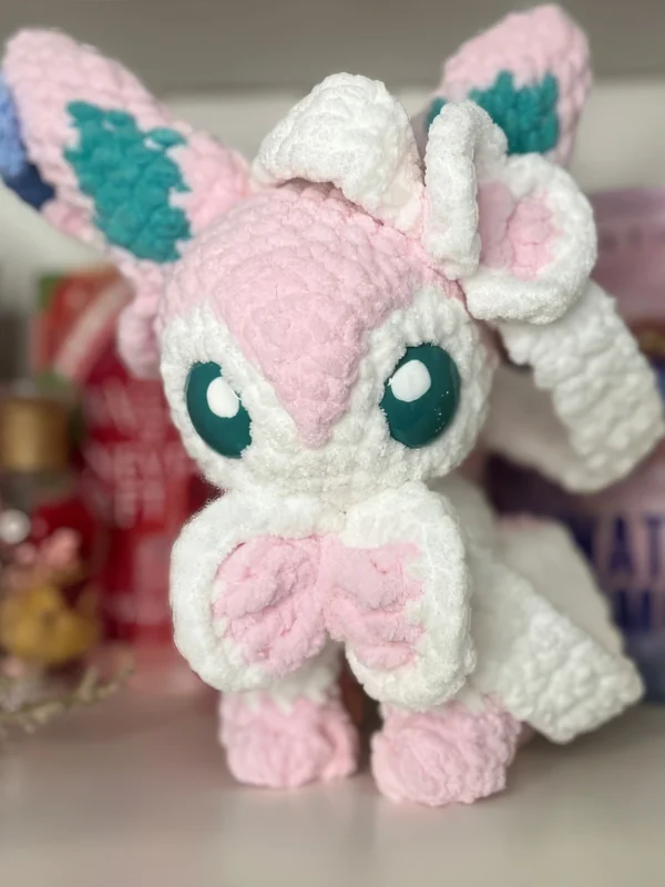 Cute Pink Sylveon Pokemon Free Crochet Pattern
