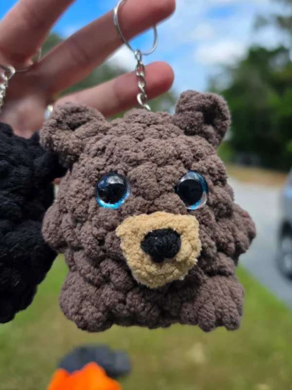 Fluffy Mini Bear Keychain Amigurumi Free Pattern
