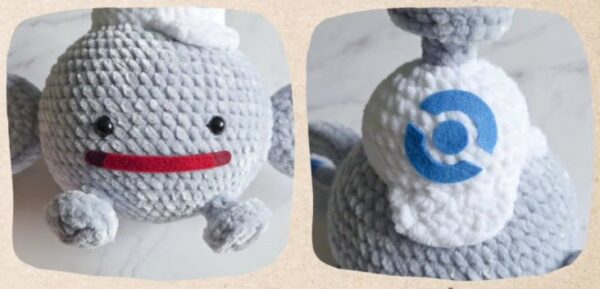 Glue the mouth onto R17