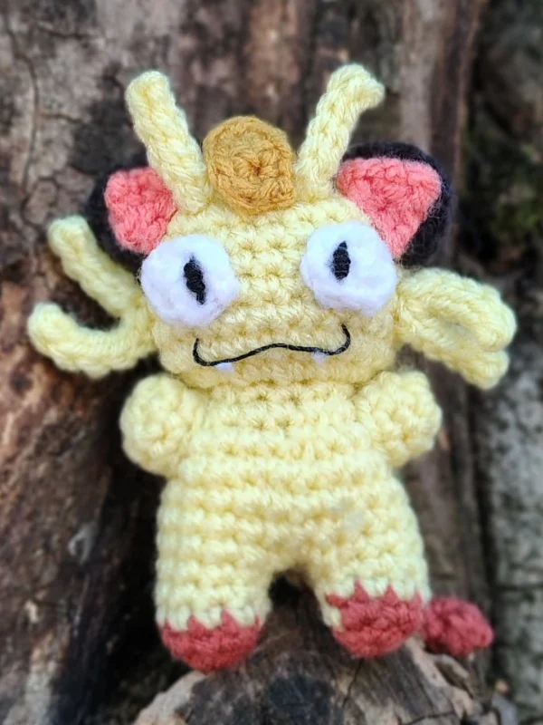 Meowth Team Rocket Pokemon Free Crochet Pattern
